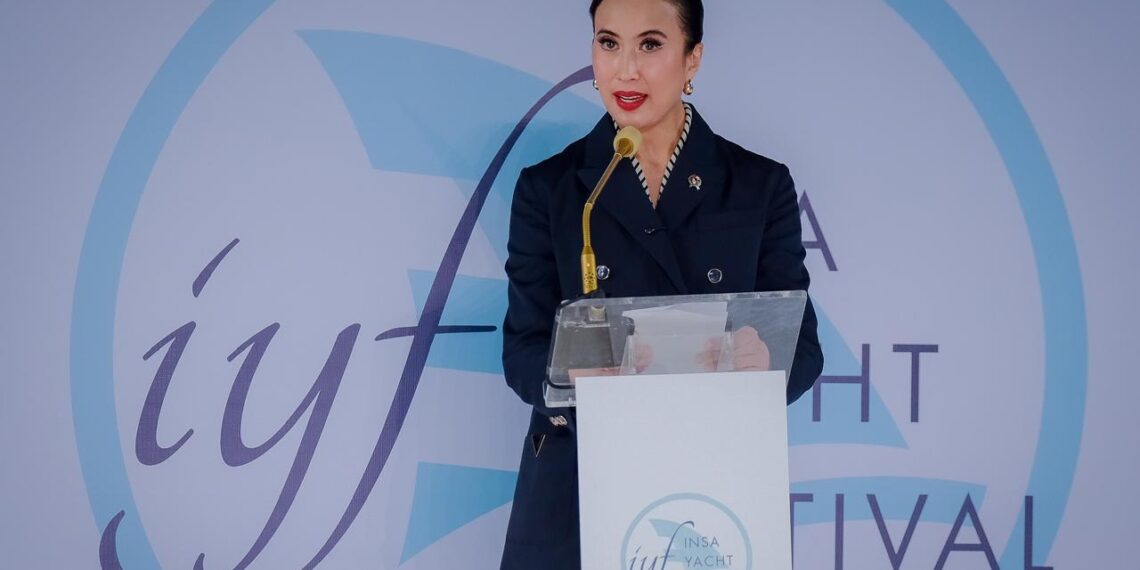 Menteri Pariwisata Widiyanti Putri Wardhana saat menghadiri INSA Yacht Festival 2026 di Bali, (8/8/2026).(Foto: Dok. Humas Kemenpar)