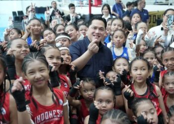 Menpora RI Erick Thohir hadir sekaligus membuka ajang Indonesia Muaythai Championship (IMC) 2026 di Gor Abdu Rosyad, Kota Bekasi, Rabu (5/8). (foto:Herry/kemenpora.go.id)