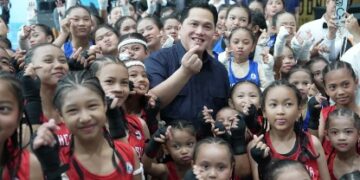 Menpora RI Erick Thohir hadir sekaligus membuka ajang Indonesia Muaythai Championship (IMC) 2026 di Gor Abdu Rosyad, Kota Bekasi, Rabu (5/8). (foto:Herry/kemenpora.go.id)