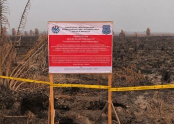 Kebakaran lahan. (Foto: Humas Kementerian Lingkungan Hidup)