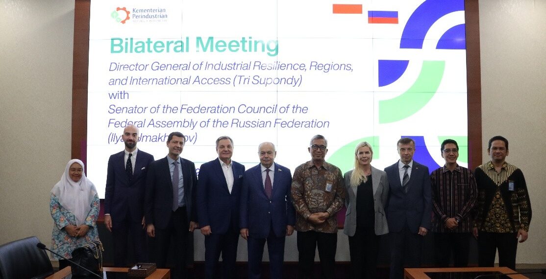 Peluang kerjasama teknologi dibahas dalam pertemuan bilateral antara Kementerian Perindustrian dan Senator Federasi Rusia Ilyas Umakhanov bersama jajaran di Jakarta.(Foto: Kemenperin)