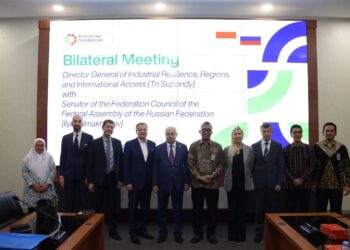 Peluang kerjasama teknologi dibahas dalam pertemuan bilateral antara Kementerian Perindustrian dan Senator Federasi Rusia Ilyas Umakhanov bersama jajaran di Jakarta.(Foto: Kemenperin)