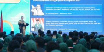 Menteri Perindustrian Agus Gumiwang Kartasasmita, hadir pada acara peluncuran MoLiNas.(Foto: Humas Kemenperin)