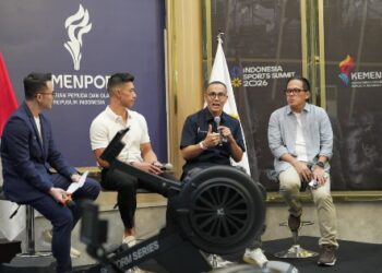 Kemenpora RI bersama 20FIT Event resmi mengumumkan penyelenggaraan Indonesia Sports Summit (ISS) 2026 x Jakarta Hybrid Race di Media Center Kemenpora RI, Jakarta, Kamis (20/8) siang.(foto:Herry/kemenpora.go.id)