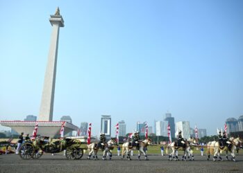 Kirab Budaya dari Monas ke Istana Negara di HUT RI ke-81.(Foto; Setneg)