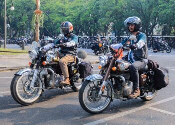 Komunitas motor Royal Enfield.(Foto: Humas Pemkot Bandung)