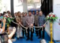 Menteri Perdagangan Budi Santoso meresmikan gerai Point Coffee dan Pojok Product Placement Pilihan Busan (Pojok PPPB) di lapangan parkir Kementerian Perdagangan, Jakarta, pada Rabu, (12/8).(Foto: Humas Kemendag)