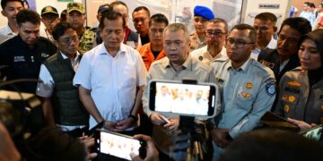 Menteri Perhubungan Dudy Purwagandhi menyampaikan duka cita mendalam atas musibah kebakaran KMP Putri Yasmin di perairan Bali pagi tadi, Rabu (12/8).(Foto: Humas Kemenhub)