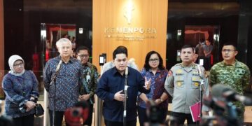 Menpora RI Erick Thohir, menyampaikan ajang Merdeka Run akan melibatkan 8 ribu peserta sebagai bagian dari rangkaian peringatan Hari Ulang Tahun (HUT) Ke-81 Republik Indonesia.(foto:raiky/kemenpora.go.id)