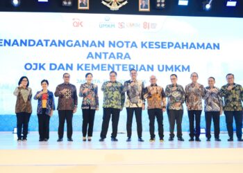 UMKM Finance Summit 2026 bertema “Penguatan Akses Pembiayaan dan Ekosistem UMKM melalui Sinergi Kebijakan AntarPemangku Kepentingan untuk Mewujudkan Ketahanan Ekonomi Nasional" yang digelar OJK di Jakarta, Selasa (11/8/2026).(Foto: Dok. OJK)