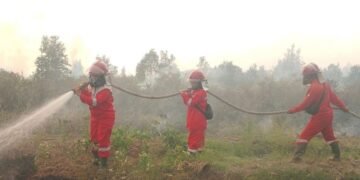 Titik panas atau hotspot di sejumlah provinsi menurut Data terbaru SiPongi Kementerian Kehutanan menunjukkan adanya penurunan.(Foto: Humas Kemenhut)
