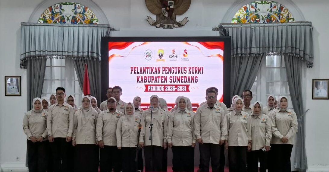 Pelantikan Pengurus KORMI Sumedang 2026-2031.(Foto: Humas Pemkab Sumedang)