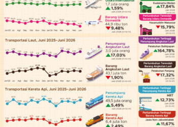 Penumpang angkutan komersil Juni 2026.(Image: BPS)