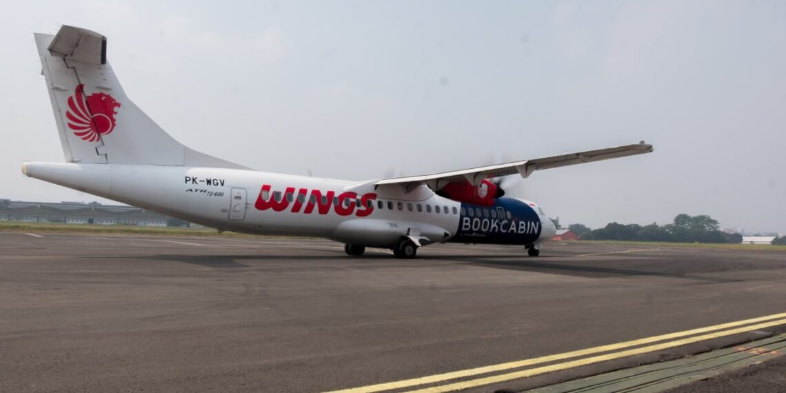Pesawat Wings Air di Bandara Husein Sastranegara.(Foto: Humas Pemkot Bandung)