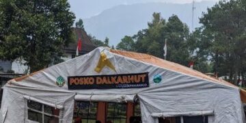 Posko kebakaran Gunung Gede Pangrango.(Foto: Humas Kemenhut)