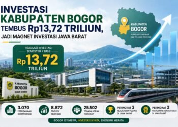 Realisasi investasi Kabupaten Bogor per Semester I 2026 mencapai Rp13,72 triliun dan menyerap 25.502 tenaga kerja.(Image: Humas Pemkab Bogor)