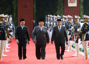 Presiden Prabowo Subianto tiba di Gedung Nusantara MPR/DPR/DPD RI, Jakarta, pada Jumat (14/08/2026), untuk menyampaikan pidato kenegaraan dalam rangka Sidang Tahunan MPR RI serta Sidang Bersama DPR RI dan DPD RI.(Foto: Bakom RI)