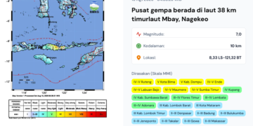 Gempa NTT Sabtu 15 Agustus 2026.(Image: BMKG)