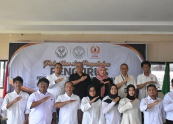 Pelantikan dan Pengukuhan Pengurus Persatuan Soft Tenis Indonesia (PESTI) Kabupaten Kuningan, Sabtu (15/8/2026), bertempat di Gedung C Lantai 3 Universitas Muhammadiyah (UM) Kuningan.(Foto: Humas Pemkab Kuningan)