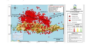 Gempa NTT susulah atau aftershock.(Image: BMKG)
