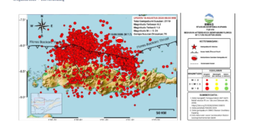 Gempa susulan di Flores NTT.(Image: BMKG)