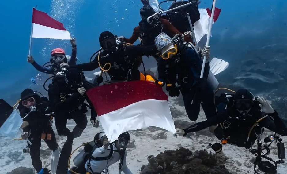 Wisata selam Pulau Maratua Berau.(Foto: Dok Kemenpar)