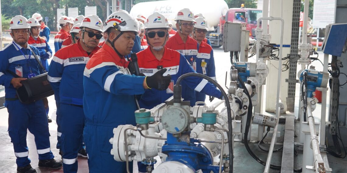 Komisaris Utama PT Pertamina (Persero) Mochamad Iriawan melakukan Management Walkthrough di Terminal LPG Tanjung Sekong, Cilegon, Banten, Rabu (29/7/2026).