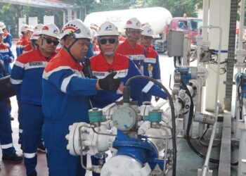 Komisaris Utama PT Pertamina (Persero) Mochamad Iriawan melakukan Management Walkthrough di Terminal LPG Tanjung Sekong, Cilegon, Banten, Rabu (29/7/2026).
