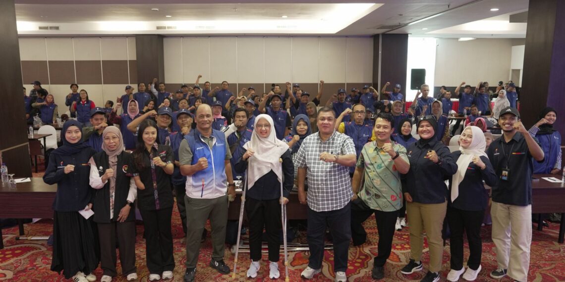Kemenpora RI terus mendorong terwujudnya ekosistem olahraga yang inklusif. Salah satunya melalui program Training of Trainers (ToT) Penggerak Olahraga Disabilitas "Berdaya" yang digelar di Kota Kediri (foto: Gilang/Kemenpora)