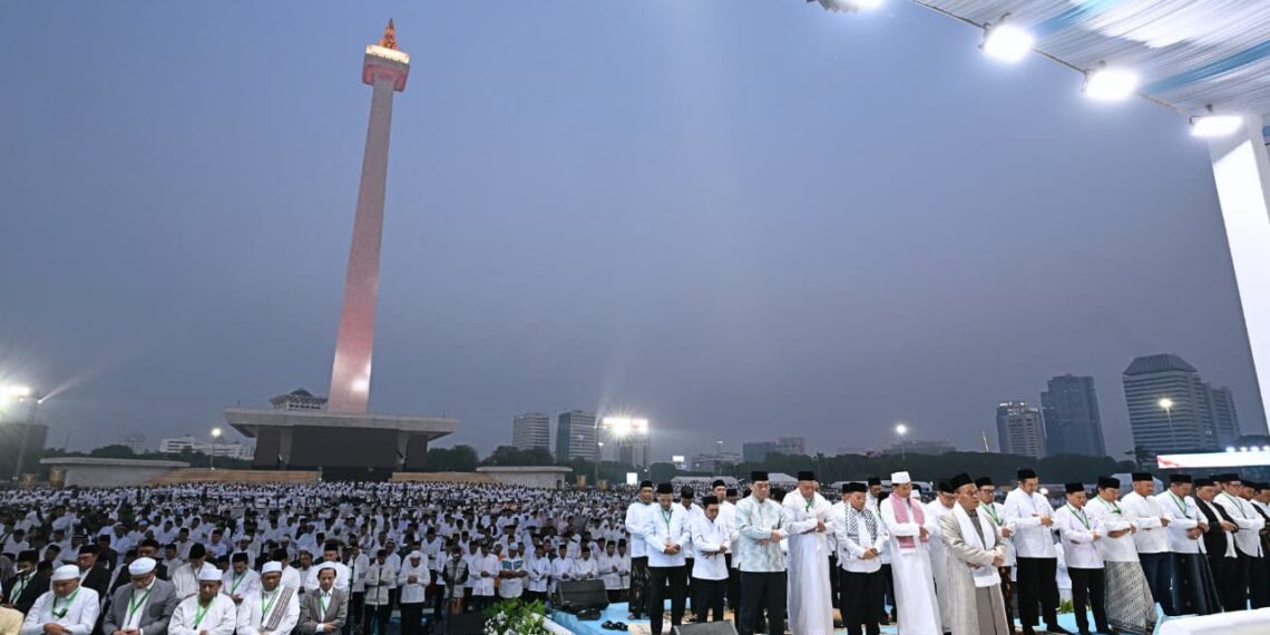 Zikir dan Doa Kebangsaan 2026 di Monumen Nasional Jakarta.(Foto: Humas Kemenag)