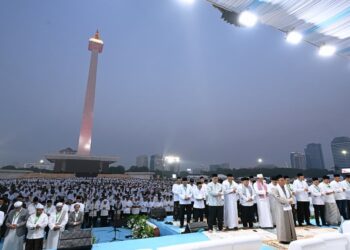 Zikir dan Doa Kebangsaan 2026 di Monumen Nasional Jakarta.(Foto: Humas Kemenag)