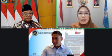 BGN menggelar rapat koordinasi terkait tata kelola dan penyelenggaraan MBG di sekolah secara daring, Sabtu (8/8).(Foto: Humas BGN)