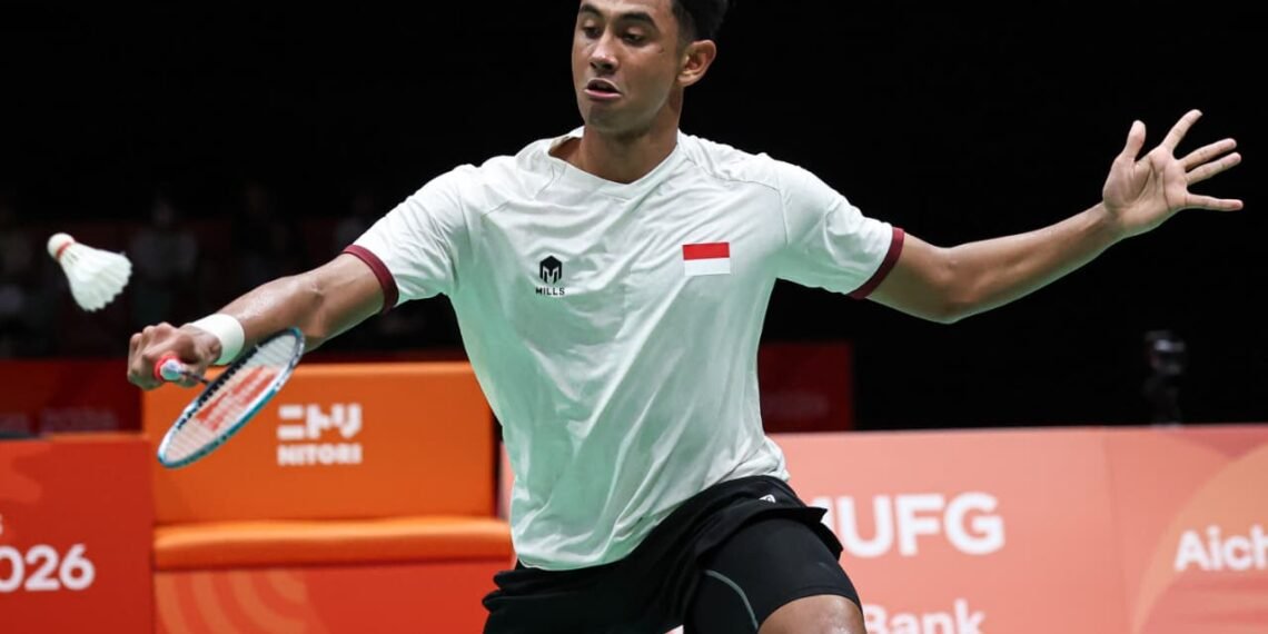 Pebulu tangkis tunggal putra Indonesia, Alwi Farhan, meraih medali perunggu pada Asian Games Aichi-Nagoya 2026. (dok.NOCI via Kemenpora)