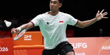 Pebulu tangkis tunggal putra Indonesia, Alwi Farhan, meraih medali perunggu pada Asian Games Aichi-Nagoya 2026. (dok.NOCI via Kemenpora)