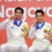 Indonesia sukses meraih medali emas ketiga pada Asian Games Aichi-Nagoya 2026 dari pasangan bulu tangkis ganda putra Leo Rolly Carnando/Daniel Marthin. (foto:Gilang/kemenpora.go.id)