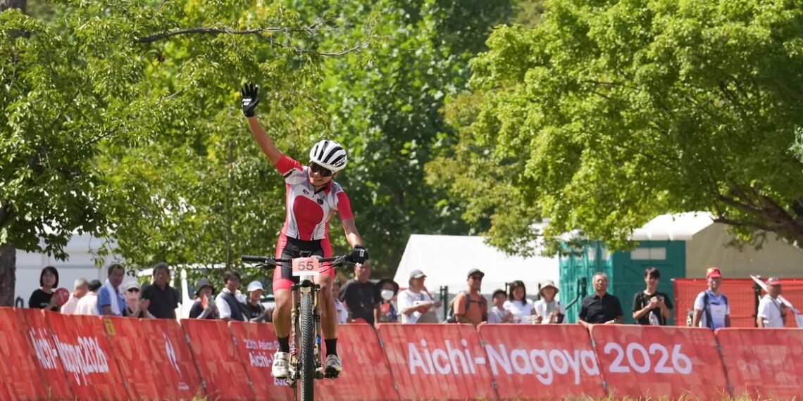 Indonesia kembali menambah perolehan medali pada Asian Games Aichi-Nagoya 2026 melalui cabang olahraga balap sepeda nomor Mountain Bike (MTB) Women Cross Country. (foto: IG @sayuuubella_)