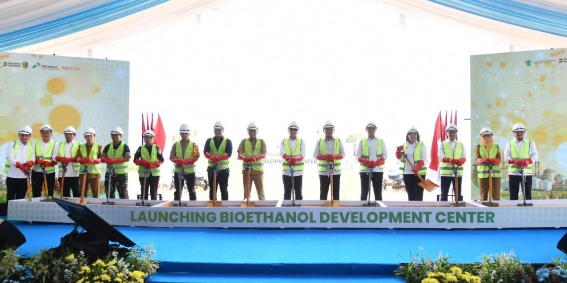 Pertamina melalui Subholding Pertamina New & Renewable Energy (Pertamina NRE) resmi meluncurkan Bioethanol Development Center di Tegineneng, Kabupaten Pesawaran, Lampung, pada Senin (14/9).(Foto: Website Pertamina)