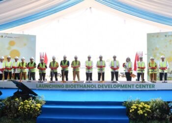 Pertamina melalui Subholding Pertamina New & Renewable Energy (Pertamina NRE) resmi meluncurkan Bioethanol Development Center di Tegineneng, Kabupaten Pesawaran, Lampung, pada Senin (14/9).(Foto: Website Pertamina)