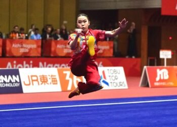 Eugenia Diva Widodo berhasil menyumbangkan medali perunggu pada ajang Asian Games Aichi-Nagoya 2026 di Aichi Prefectural Martial Arts Hall, Senin (21/9). (foto:Gilang/kemenpora.go.id)