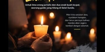 Jurnalis Bandung Doa Bersama untuk 5 Wartawan Hilang di Selat Sunda