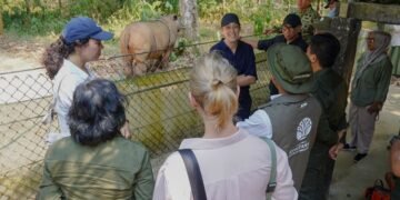 Dubes Norwegia di Taman Nasional Way Kambas Lampung.(Foto: Humas Kemenhut)