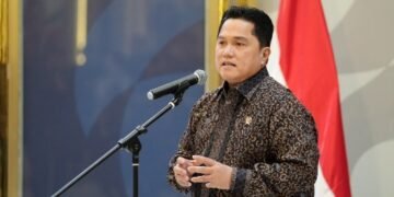 Menpora Erick Thohir menyampaikan keprihatinan dan empati atas hilang kontaknya lima jurnalis saat menjalankan tugas peliputan aktivitas Gunung Anak Krakatau di perairan Selat Sunda.(foto:raiky/kemenpora.go.id)