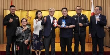 Menpora Erick Thohir mengapresiasi acara makan malam dan ramah tamah yang diselenggarakan Duta Besar Jepang untuk Indonesia, Ueno Atsushi. (foto:Raiky/kemenpora.go.id)
