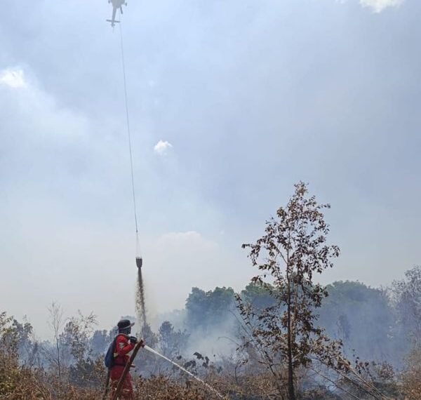 Penanganan pemadaman hotspot karhutla.(Foto: Humas Kemenhut)