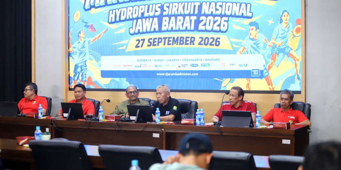 Jelang Hydroplus Sirkuit Nasional A 2026 Jawa Barat di Bandung 28 September – 3 Oktober 2026, digelar ‘Manager Meeting’ di Gedung Komite Olahraga Nasional Indonesia (KONI) Jawa Barat Jalan Pajajaran Kota Bandung, Minggu (27/9/ 2026).