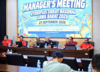Jelang Hydroplus Sirkuit Nasional A 2026 Jawa Barat di Bandung 28 September – 3 Oktober 2026, digelar ‘Manager Meeting’ di Gedung Komite Olahraga Nasional Indonesia (KONI) Jawa Barat Jalan Pajajaran Kota Bandung, Minggu (27/9/ 2026).