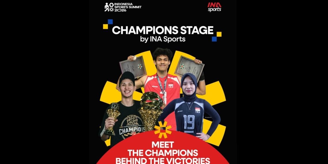 Champions Stage dalam gelaran Indonesia Sports Summit (ISS) 2026. Acara ini mempertemukan para juara nasional musim 2026 dari cabang olahraga sepak bola, basket, dan voli dalam satu panggung. (foto: dok/Kemenpora)