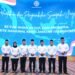 Menteri Perhubungan Dudy Purwagandhi (tengah) usai melantik ketua dan anggota Komite Nasional Keselamatan Transportasi (KNKT) masa jabatan 2026-2030, di Kantor Pusat Kementerian Perhubungan, Jakarta, Jumat (25/9).(Foto: Dok. Kemenhub)