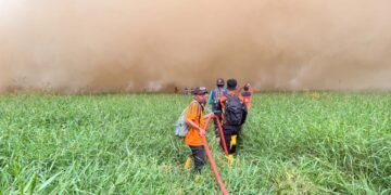 Kebakaran hutan dan lahan (Karhutla) yang melanda Desa Silondu, Kecamatan Basi Dondo, Kabupaten Toli-toli, Sulawesi Tengah, Kamis (10/9). (Foto: Kabupaten Toli-toli)