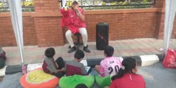Literasi Geopark Bogor Halimun Salak di CFD.(Foto: Diskominfo Kab Bogor)